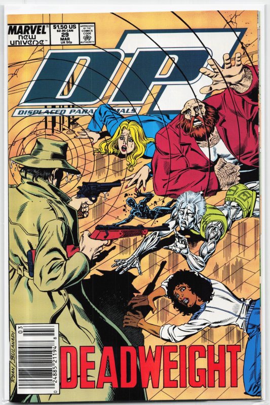 D.P.7 #29 (Marvel Comics, 1989), raw, ungraded comic book — front cover