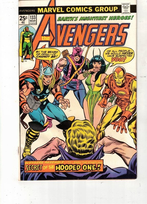 The Avengers #133 (Marvel Comics, 1975), raw comic book in NM- condition — front cover