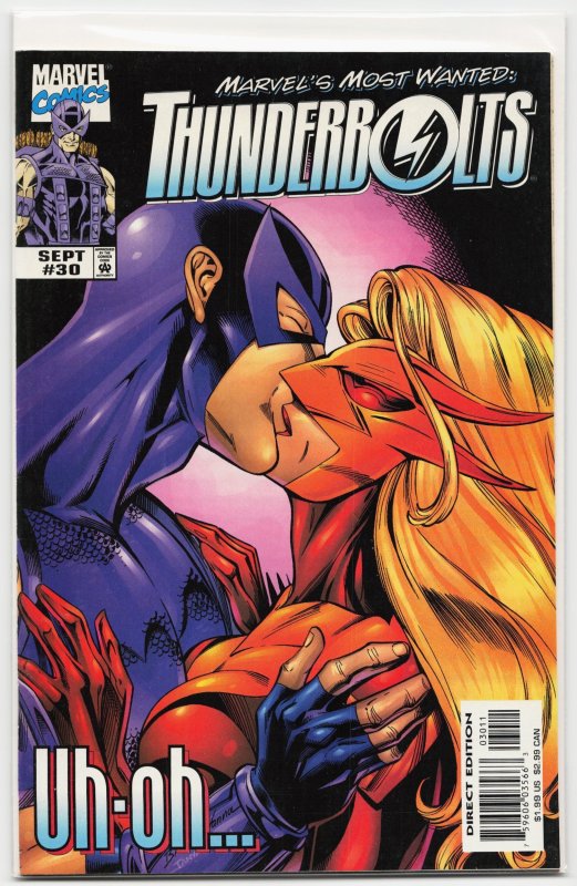Thunderbolts #30 (Marvel Comics, 1999), raw, ungraded comic book — front cover