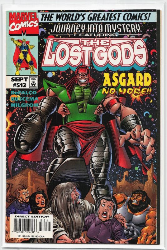 Journey into Mystery #512 (Marvel Comics, 1997), raw, ungraded comic book — front cover