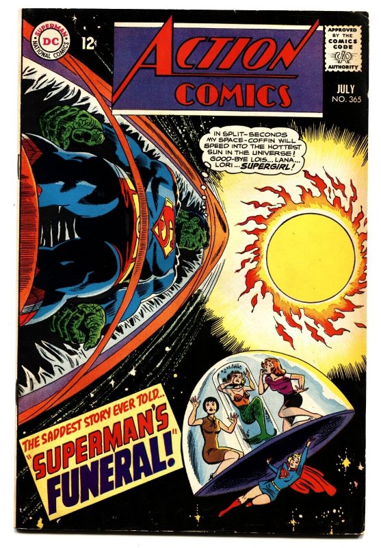 Action Comics #365 (DC Comics, 1968), raw comic book in FN+ condition — front cover