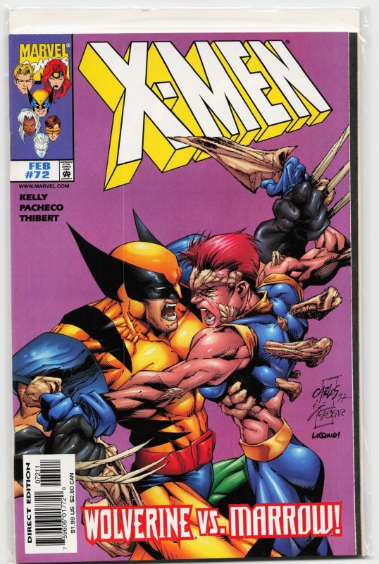 X-Men #72 (Marvel Comics, 1998), raw, ungraded comic book — front cover
