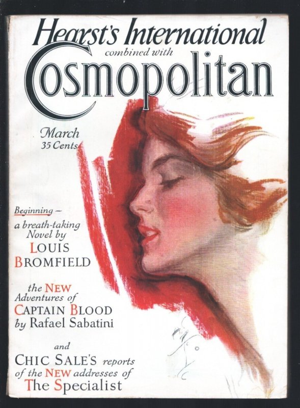 Cosmopolitan 4/1930-Harrison Fisher GGA Cover Art-Faith Baldwin-Raffael Sabitini, raw, ungraded comic book — front cover