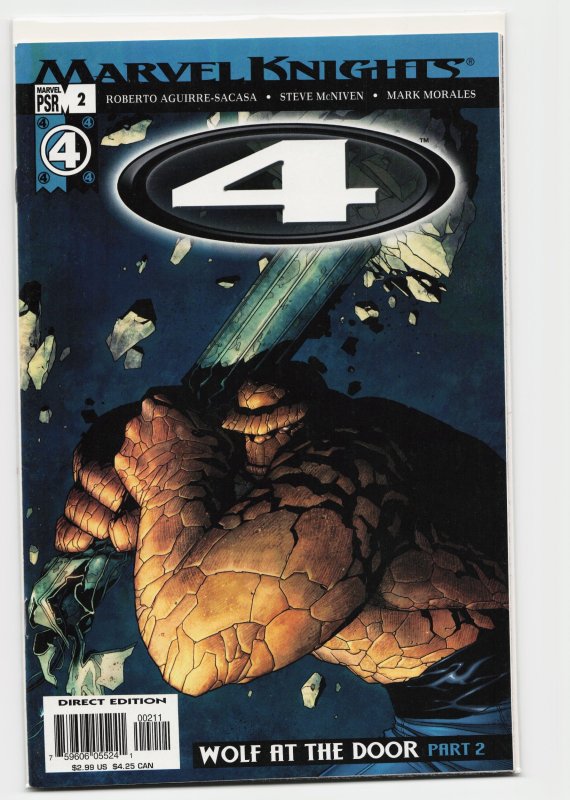 Marvel Knights: 4 #2 (Marvel Comics, 2004), raw, ungraded comic book — front cover