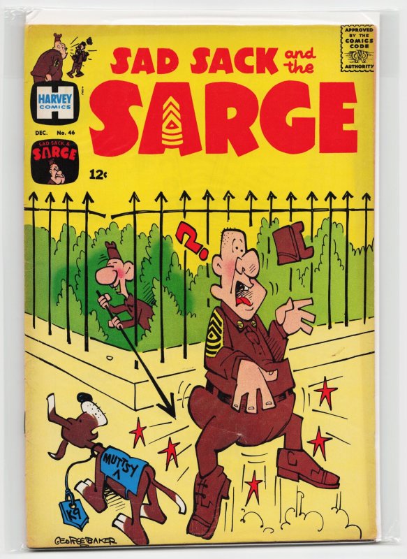 Sad Sack and the Sarge #46 (Harvey Comics, 1964), raw, ungraded comic book — front cover