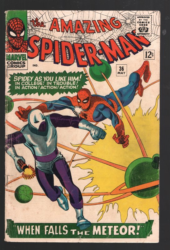 Amazing Spider-Man #36 (Marvel Comics, 1966), raw comic book in VG 4.0 condition — front cover