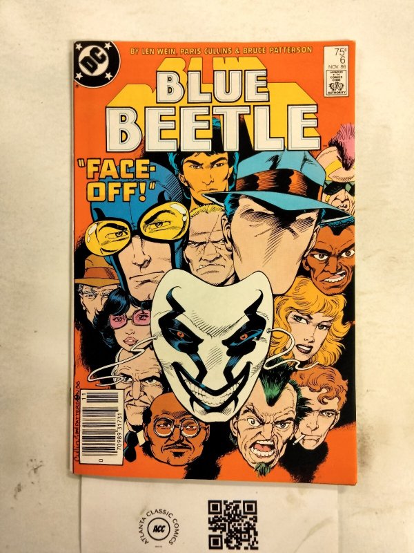 Blue Beetle #6 (DC Comics), raw, ungraded comic book — front cover