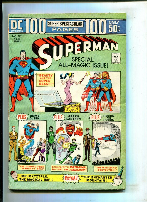 Superman #272 - 100 Pages; Special All-Magic Issue! (4.5) 1974 (DC Comics, 1974), raw comic book in 4.5 condition — front cover