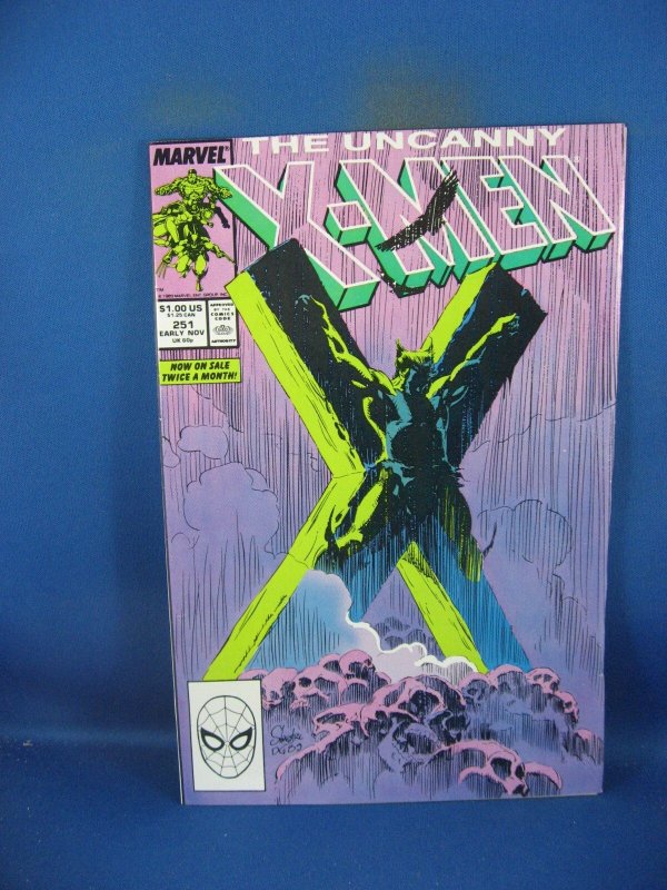 Uncanny X-Men #251 (Marvel Comics, 1989), raw comic book in VF condition — front cover
