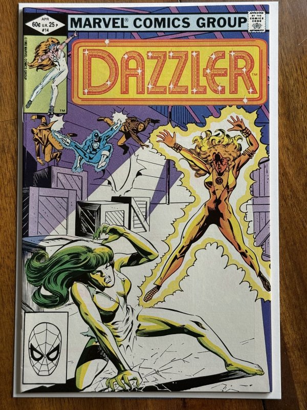 Dazzler #14 (Marvel Comics, 1982), raw comic book in VF/NM 9.0 condition — front cover