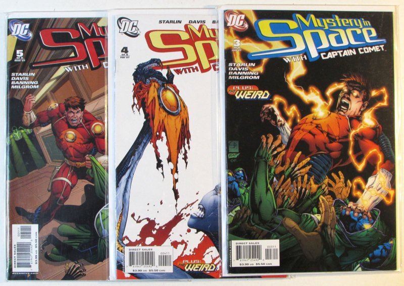 2007 Mystery in Space Lot of 3 #3, 4, 5 DC 2nd Series Comic Books (DC Comics, 2007), raw, ungraded comic book — front cover