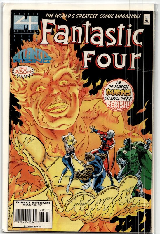 Fantastic Four #401 (Marvel Comics, 1995), raw, ungraded comic book — front cover