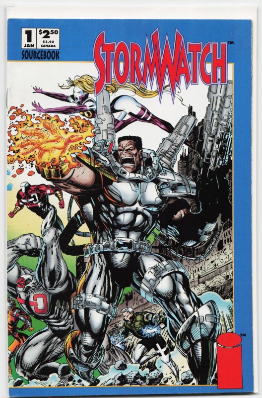 Stormwatch Sourcebook (1994) Stormwatch (1994), raw, ungraded comic book — front cover