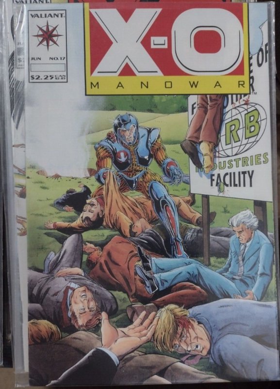 X-O Manowar #17 (Valiant Comics, 1993), raw, ungraded comic book — front cover