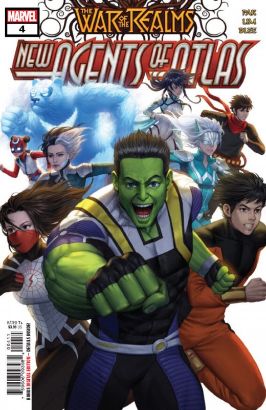 War of the Realms: New Agents of Atlas #4 (Marvel Comics, 2019), raw comic book in VF condition — front cover