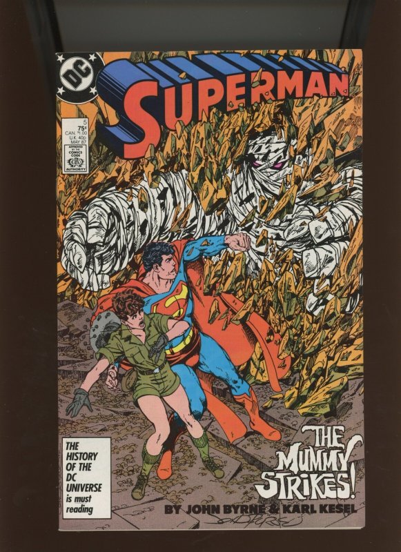 Superman #5 (DC Comics, 1987), raw comic book in 9.2 condition — front cover