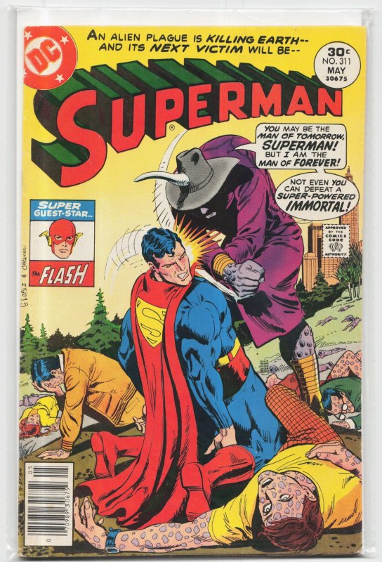 Superman #311 (DC Comics, 1977), raw, ungraded comic book — front cover