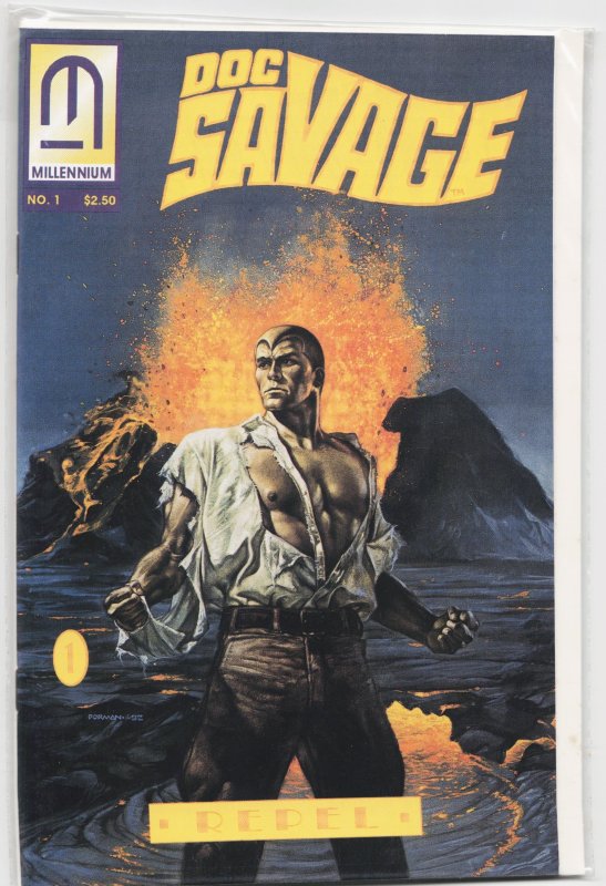 Doc Savage: The Man of Bronze - Repel (1993) Doc Savage (1993), raw, ungraded comic book — front cover