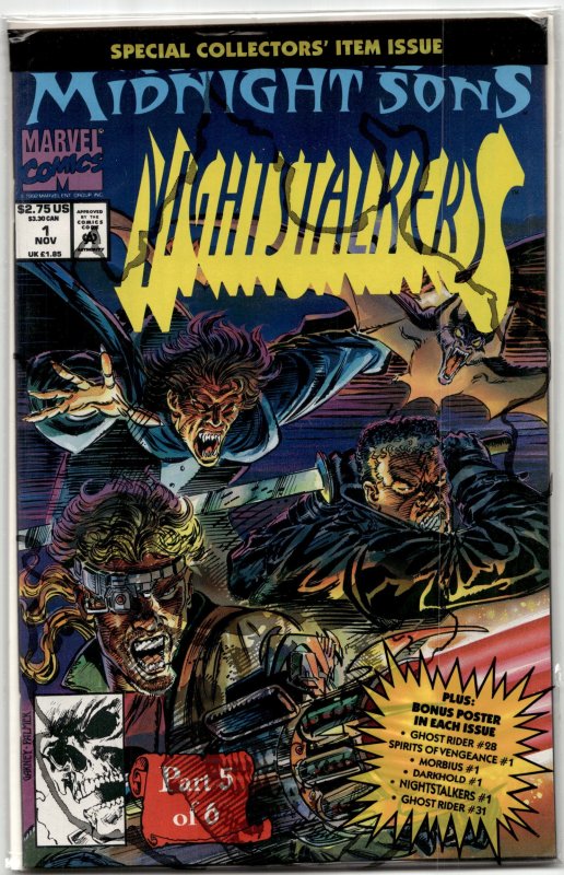 Nightstalkers #1 (1992), raw, ungraded comic book — front cover