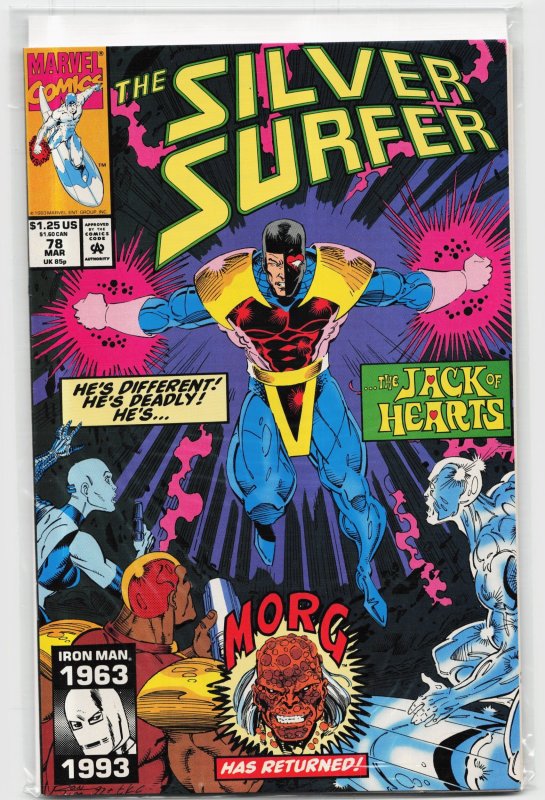 Silver Surfer #78 (Marvel Comics, 1993), raw, ungraded comic book — front cover