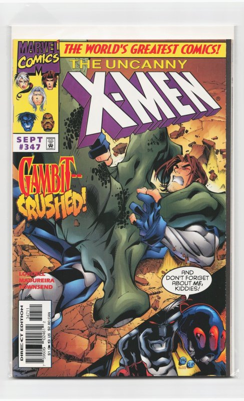 The Uncanny X-Men #347 (Marvel Comics, 1997), raw, ungraded comic book — front cover