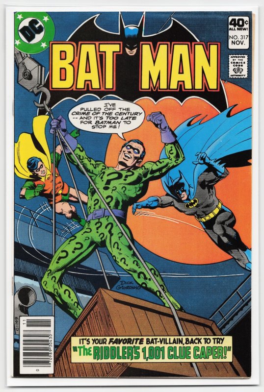 Batman #317 (DC Comics, 1979), raw, ungraded comic book — front cover