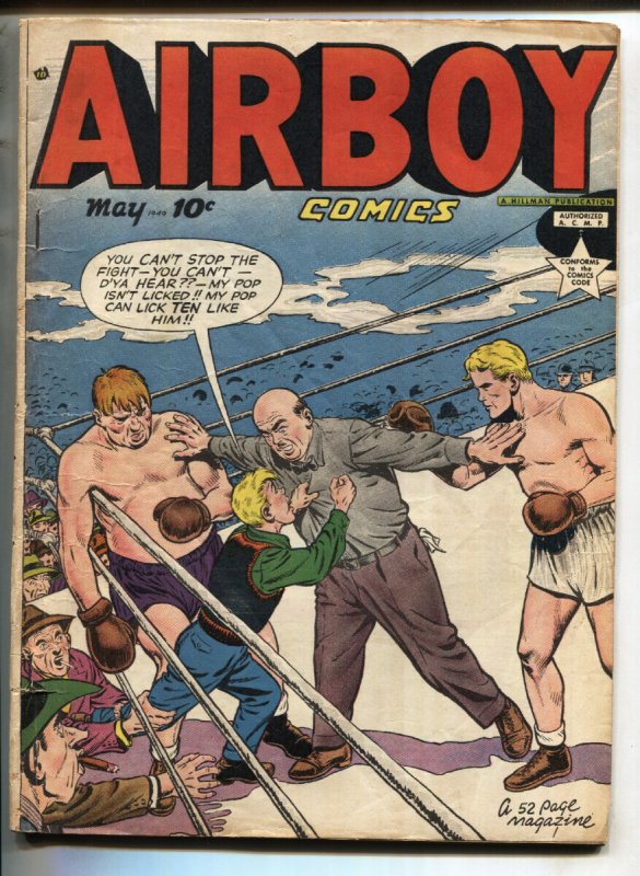 Airboy Vol. 6 #4 (1949), raw comic book in VG- condition — front cover