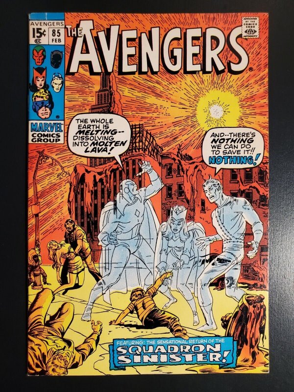 The Avengers #85 (Marvel Comics, 1971), raw comic book in VF- 7.5 condition — front cover