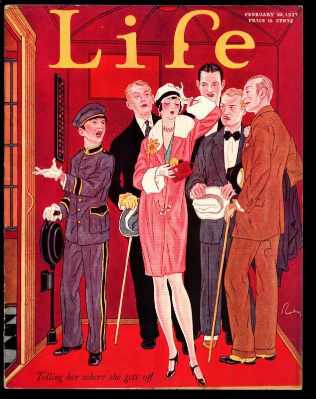 MAG: Life 2/10/1927-Classic Cover by Roly-Early Comic & Cartoon art by top Il..., raw, ungraded comic book — front cover