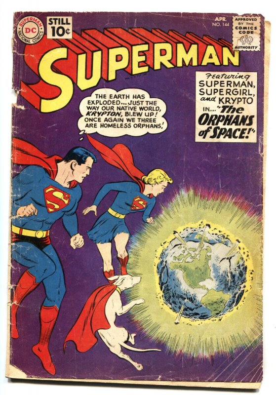 Superman #144 - 1961 - DC - G - Comic Book (DC Comics, 1961), raw, ungraded comic book — front cover