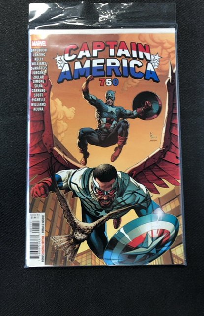 Captain America #750 (Marvel Comics, 2023), raw, ungraded comic book — front cover