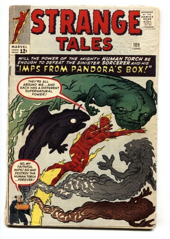 Strange Tales #109 (Marvel Comics, 1963), raw comic book in VG- condition — front cover