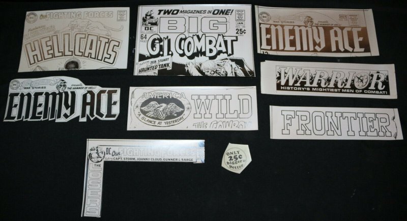 War Stories Stat Logos 9pc LOT - Joe Kubert's File Copy w COA - 1970s, raw, ungraded comic book — front cover