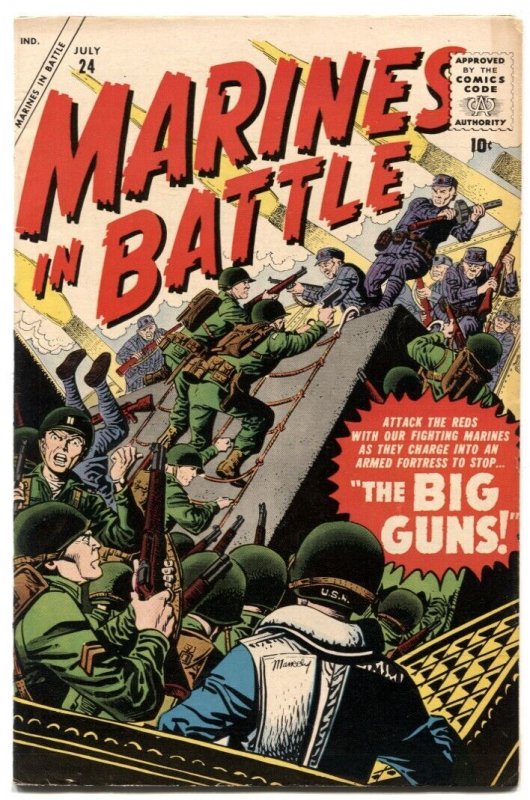 Marines in Battle #24 (1958), raw comic book in FN condition — front cover