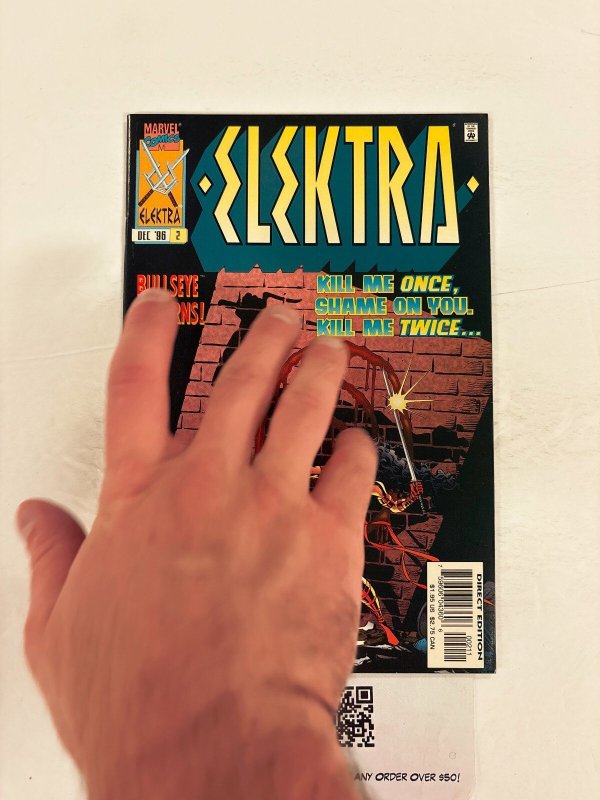 Elektra #2 (Marvel Comics, 1996), raw comic book in NM condition — front cover