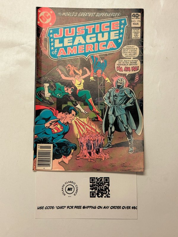 Justice League of America #176 (DC Comics, 1980), raw comic book in VF condition — front cover