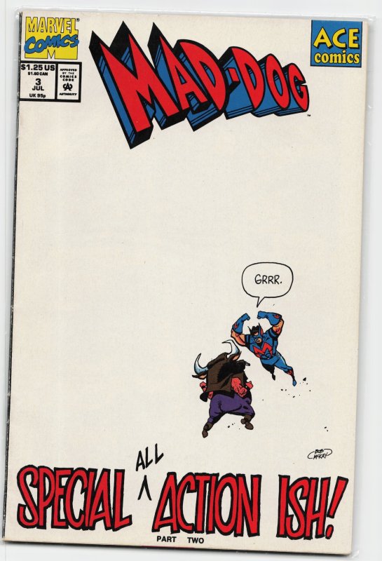 Mad-Dog #3 (1993), raw, ungraded comic book — front cover