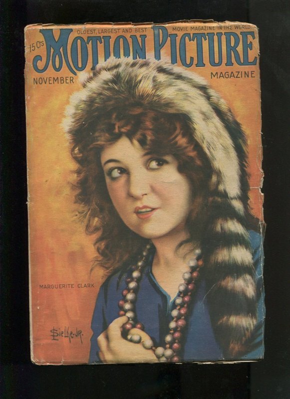 MAG: Motion Picture Magazine November 1917-Charlie Chaplin-Mae Murray-Bessie ..., raw, ungraded comic book — front cover
