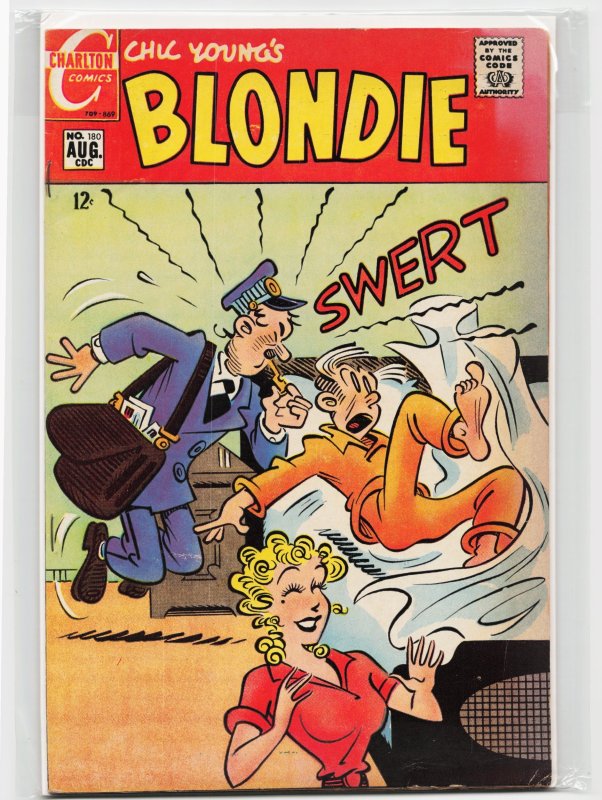 Chic Young's Blondie #180 (Charlton Comics, 1969), raw, ungraded comic book — front cover