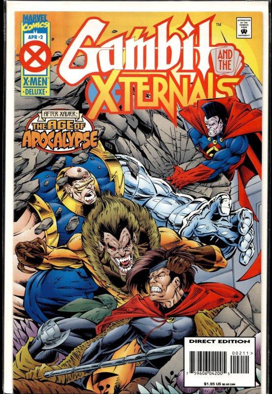 Gambit & the X-Ternals #2 (1995), raw, ungraded comic book — front cover