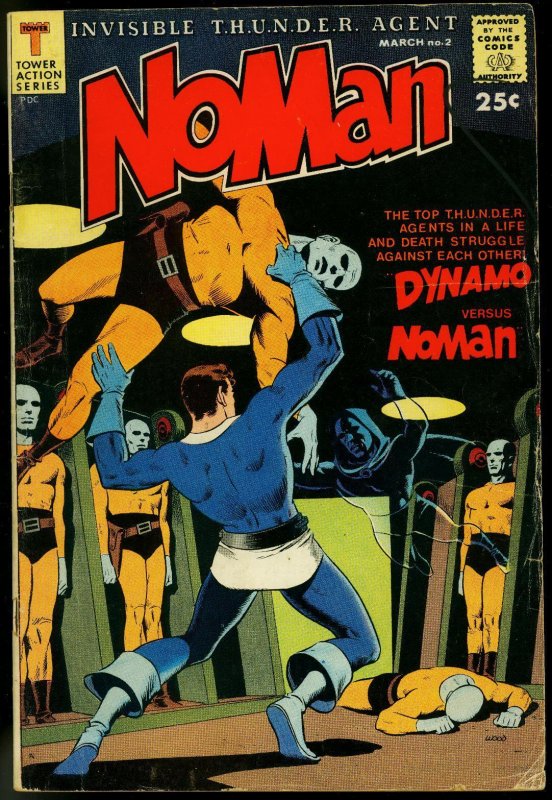 Noman #2 (1966), raw comic book in VG condition — front cover