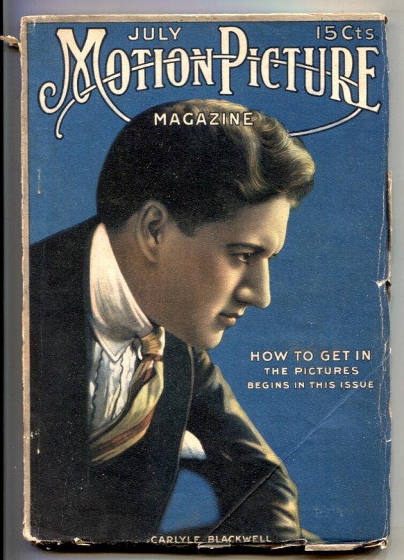 MAG: Motion Picture Pulp July 1916- Carlyle Blackwell- Early Movie Magazine, raw, ungraded comic book — front cover