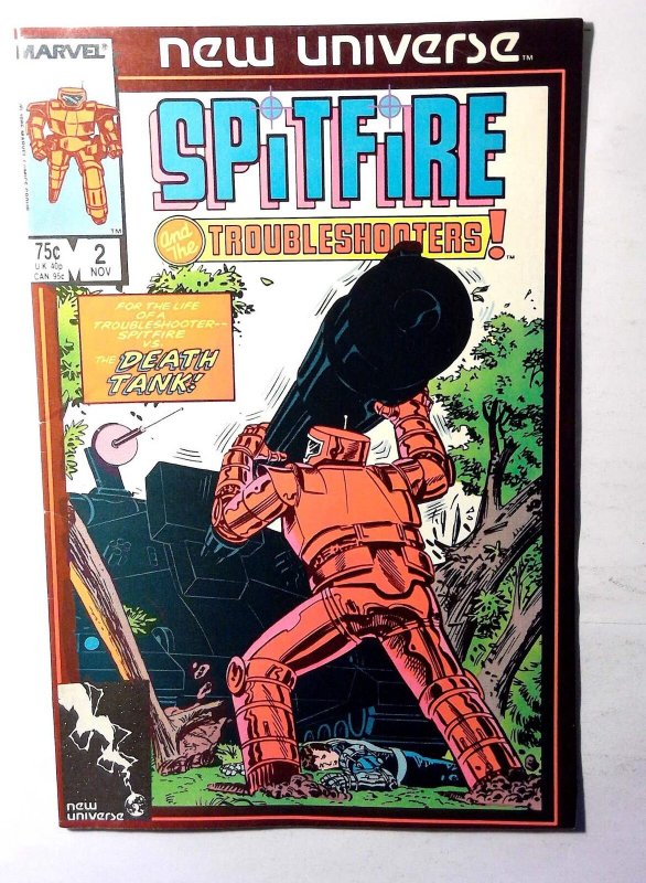 Spitfire and the Troubleshooters #2 (Marvel Comics, 1986), raw, ungraded comic book — front cover