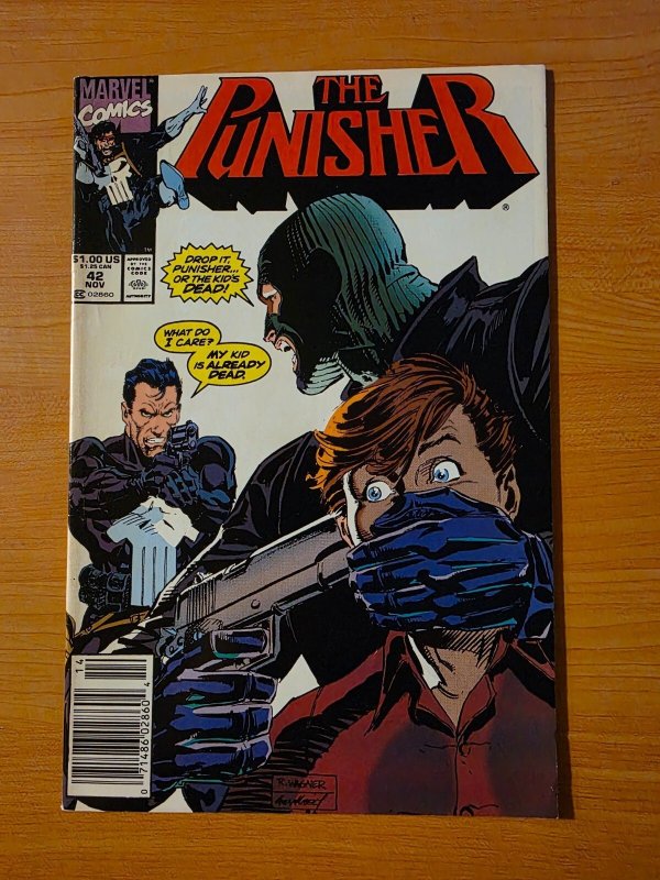 The Punisher #42 (Marvel Comics, 1990), raw comic book in NM condition — front cover