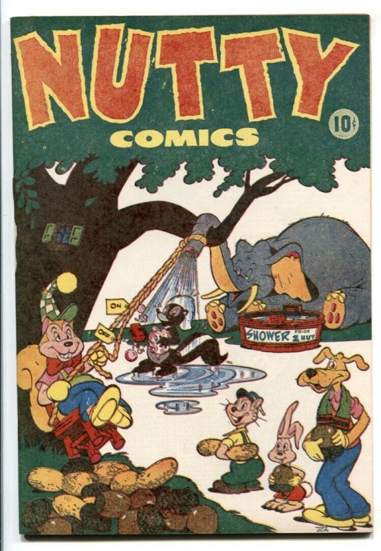 Nutty Comics 1945- Harvey Golden Age- Funny Animal NM (Harvey Comics, 1945), raw comic book in NM condition — front cover