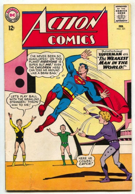 Action Comics #321 (DC Comics, 1965), raw comic book in VG condition — front cover