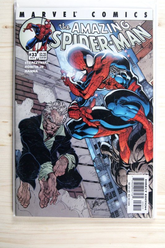 The Amazing Spider-Man #474 (Marvel Comics, 2001), raw comic book in NM 9.4 condition — front cover