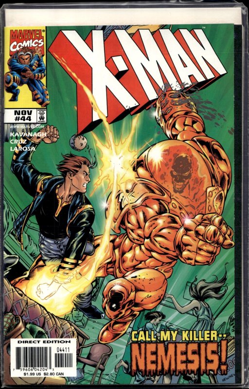 X-Man #44 (1998), raw, ungraded comic book — front cover