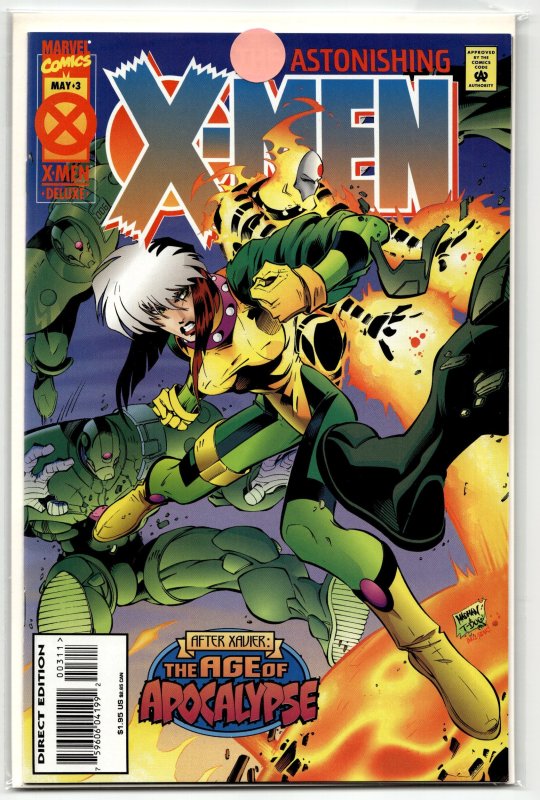 Astonishing X-Men #3 (Marvel Comics, 1995), raw, ungraded comic book — front cover
