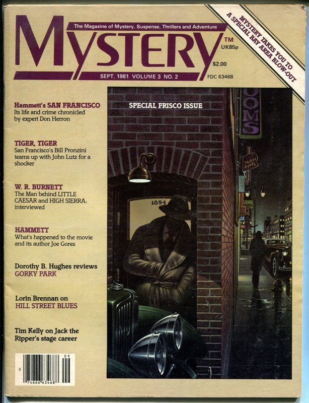 Mystery 9/1981-Dashiel Hammet-San Francisco-Hill Street Blues-WR Burnett-G, raw, ungraded comic book — front cover